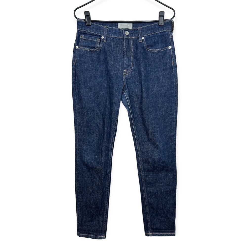 Everlane Women's Straight Leg Jeans Regular Fit Mid Rise Dark Wash Size 29